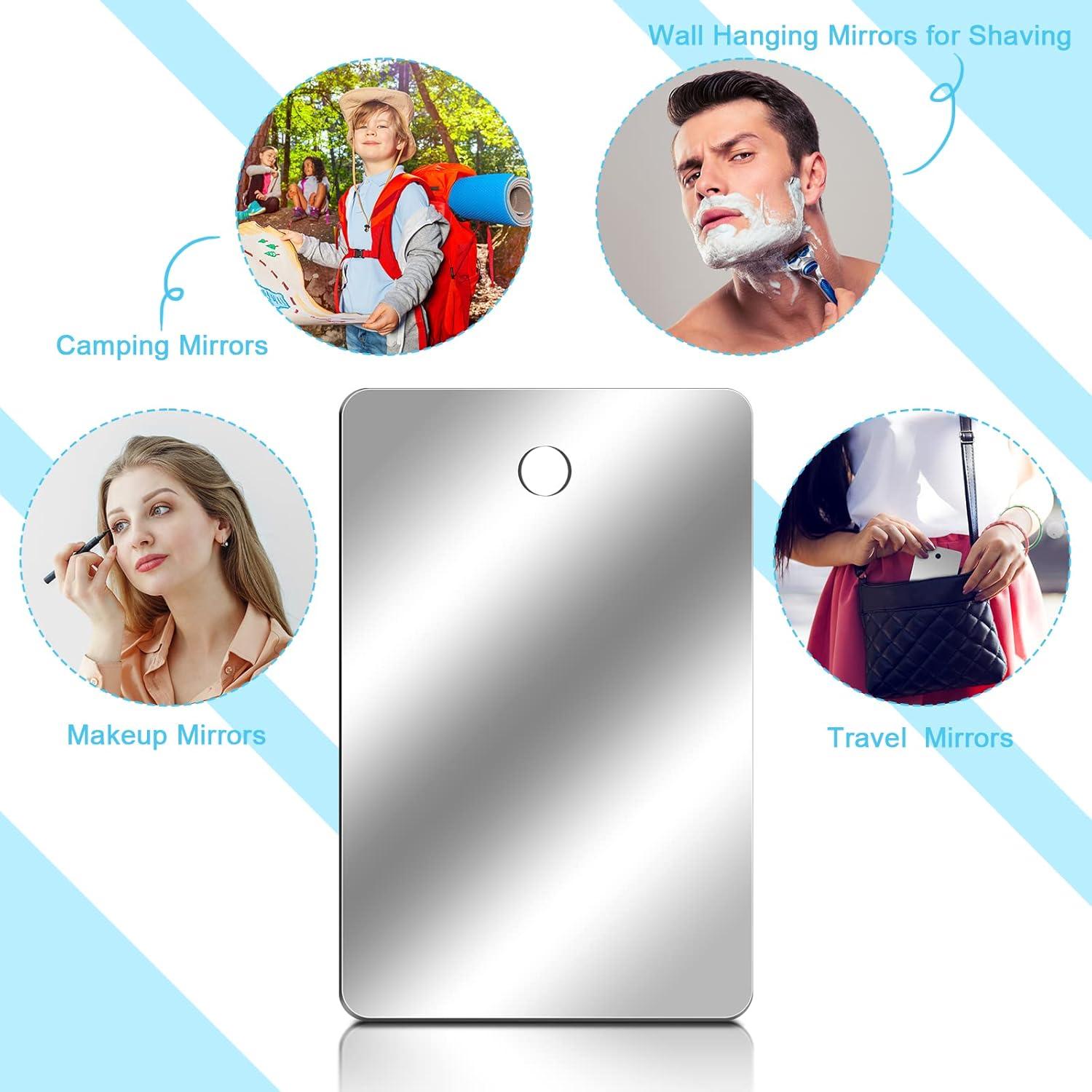 image:imageAmyhill 10 Pcs Featherweight Camping Mirror Shatterproof Compact Small Mirrors Bulk for Pocket Travel Shaving Makeup Hanging Wall Men Women Bathroom 43 x 28 Inch
