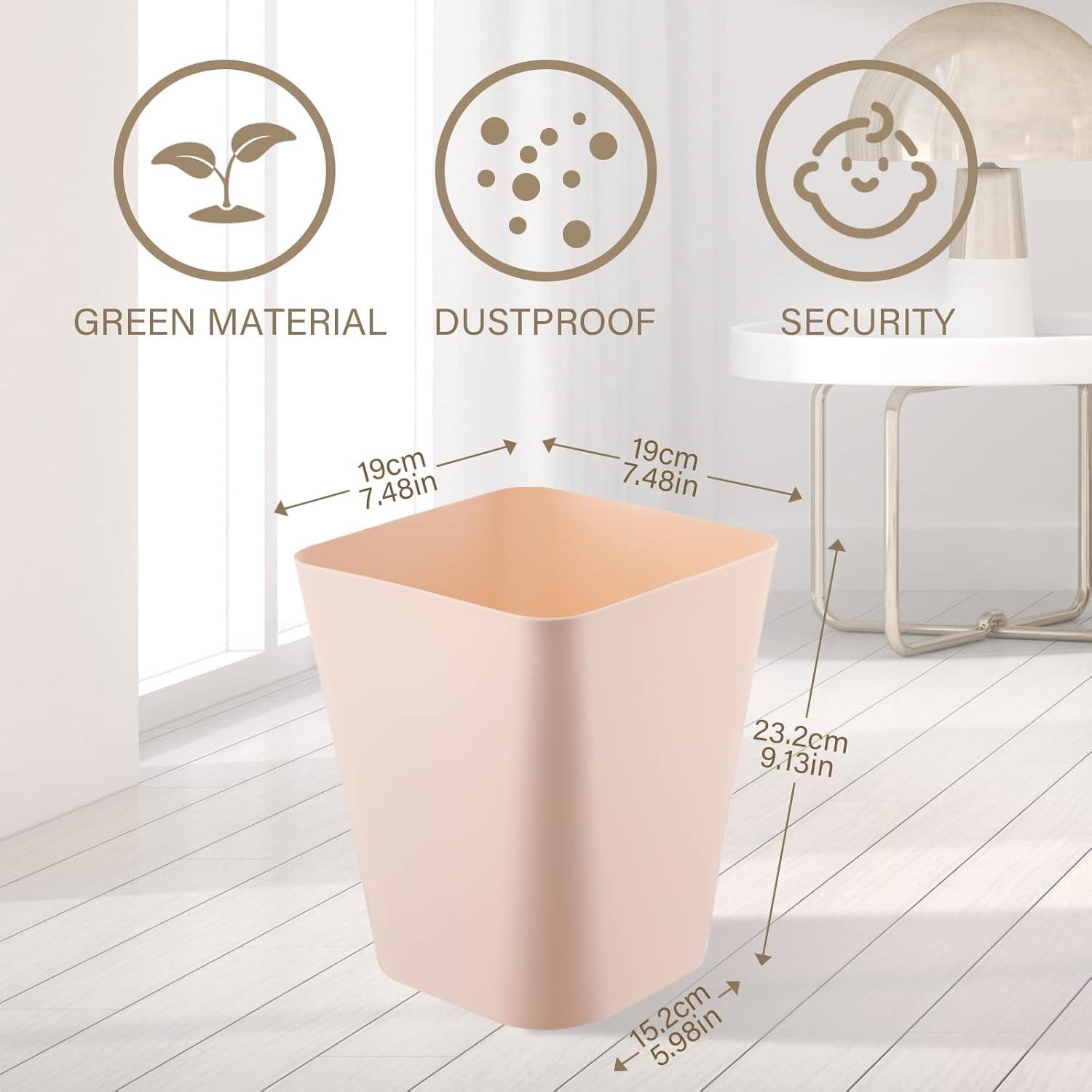 image:imageAmyhill 10 Pcs Small Trash Can 2 Gallon Plastic Garbage Can Small Waste Basket for Bathroom Office Kitchen Living Room Bedroom Home Under DeskMulticolorblack gray white khaki brown