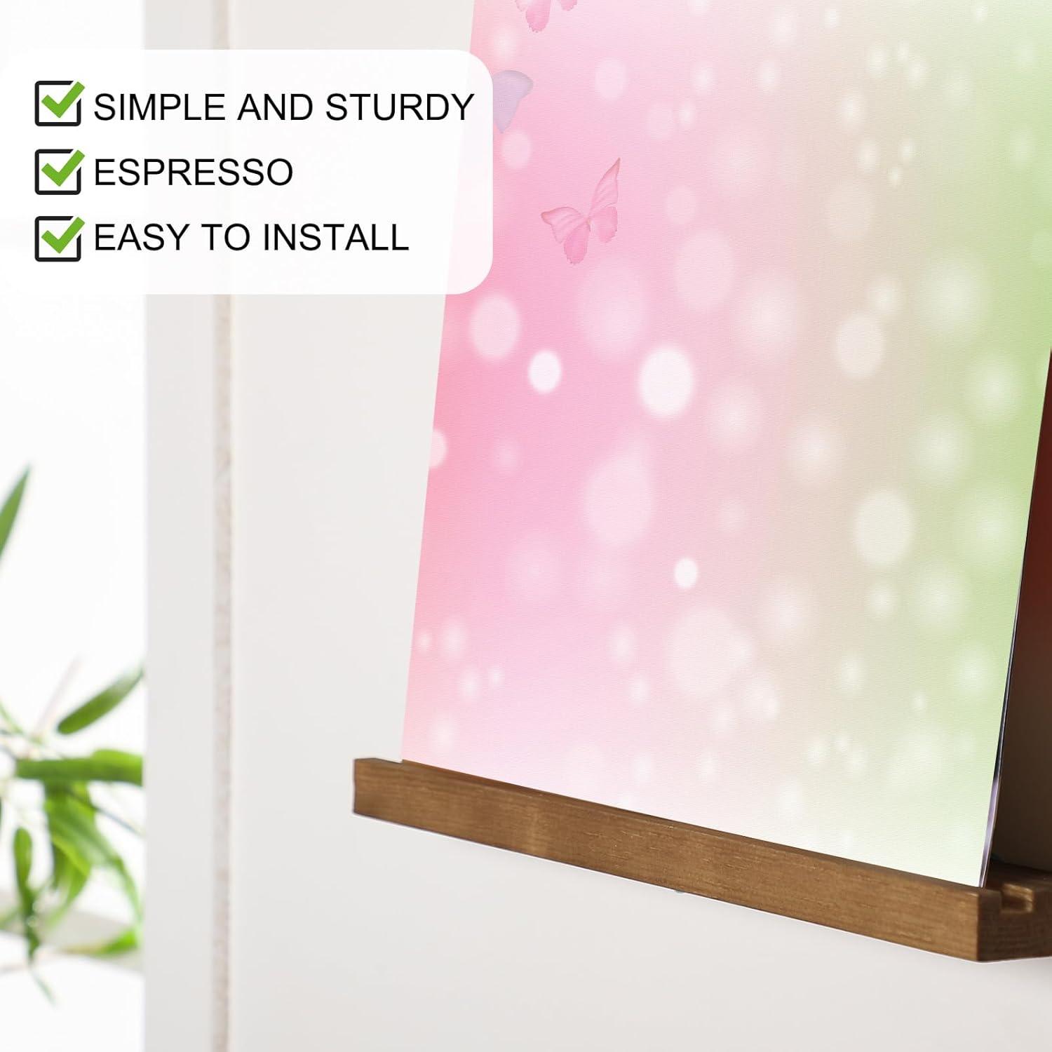 image:imageAmyhill 12 Pieces Wall Mount Vinyl Record Holder Display amp Solid Wood Stand