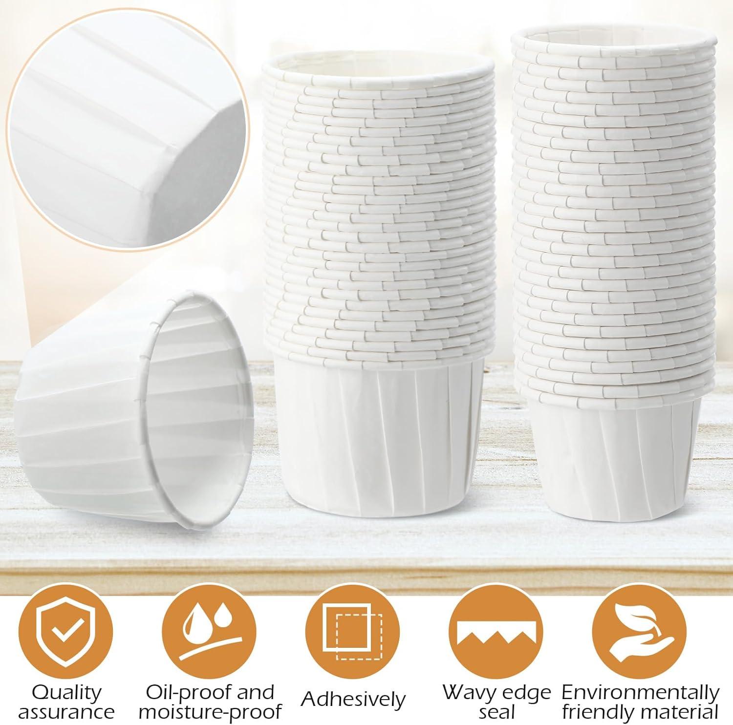 image:imageAmyhill 1200 Pack Disposable Paper Medicine Cups Small Condiment Cups for Ketchup Tasting Pills Medicine Food Dessert Portion Containers 12 oz1 2 oz