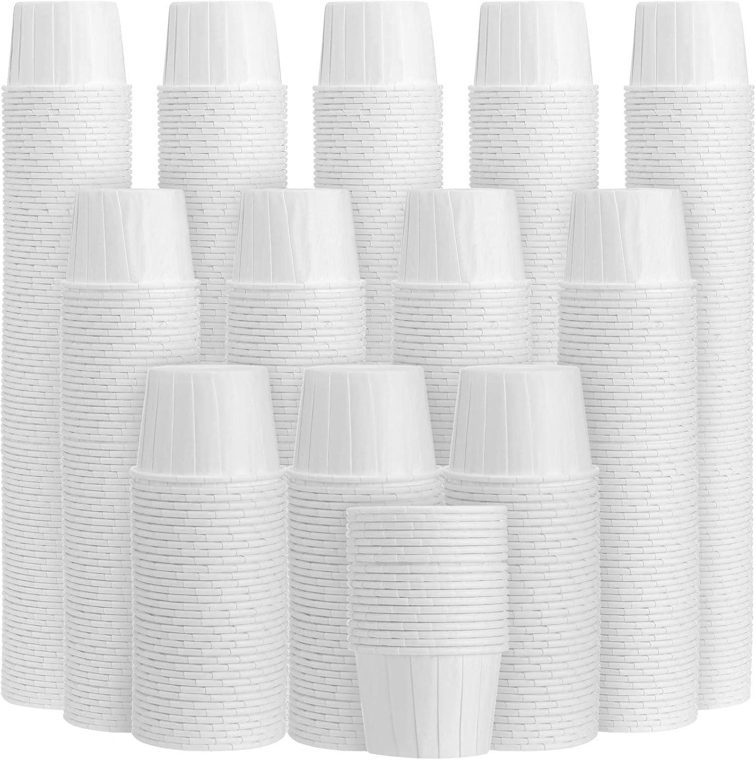 image:imageAmyhill 1200 Pack Disposable Paper Medicine Cups Small Condiment Cups for Ketchup Tasting Pills Medicine Food Dessert Portion Containers 12 oz1 2 oz