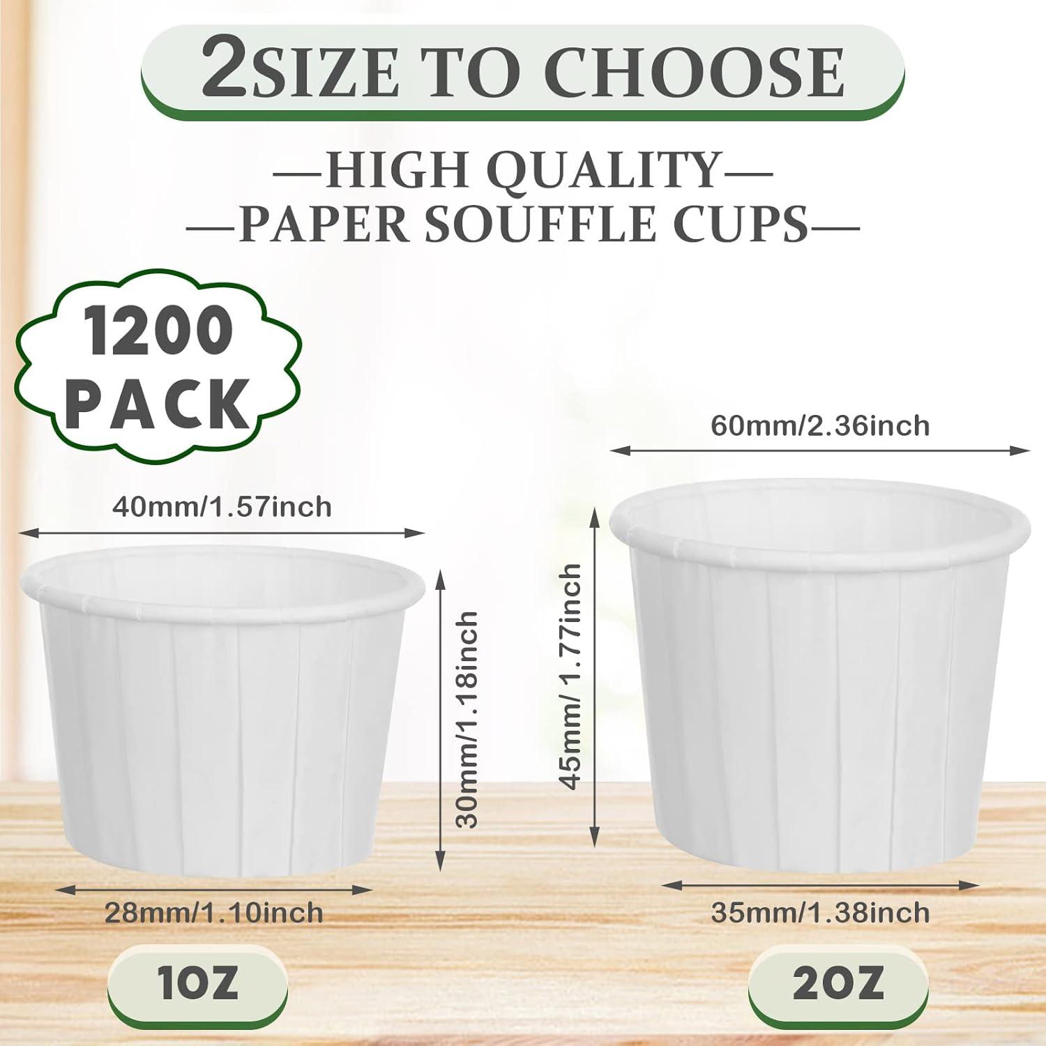 image:imageAmyhill 1200 Pack Disposable Paper Medicine Cups Small Condiment Cups for Ketchup Tasting Pills Medicine Food Dessert Portion Containers 12 oz1 2 oz