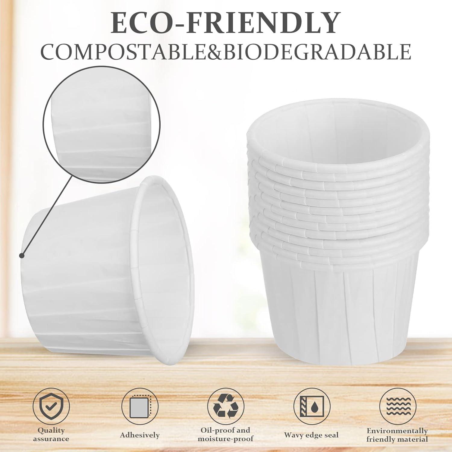 image:imageAmyhill 1200 Pack Disposable Paper Medicine Cups Small Condiment Cups for Ketchup Tasting Pills Medicine Food Dessert Portion Containers 12 oz1 2 oz