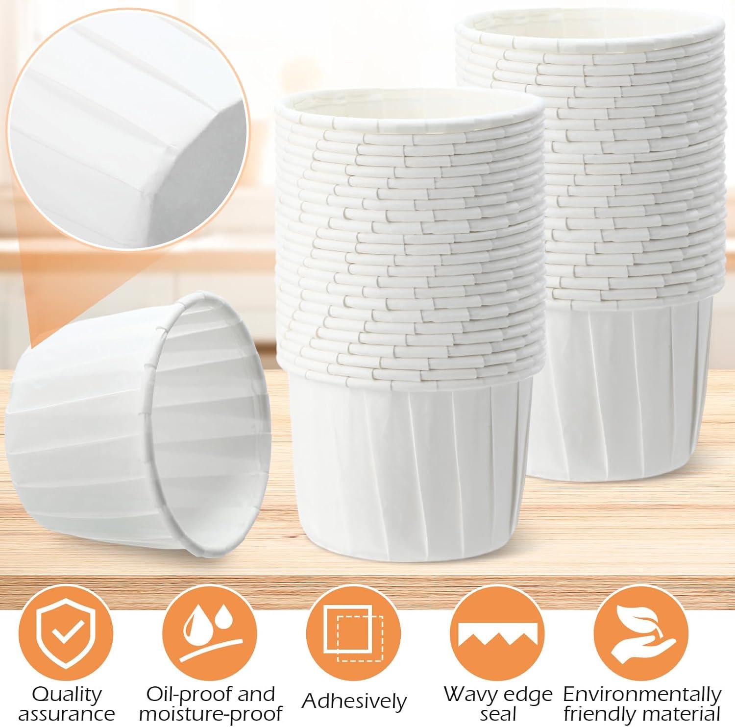 image:imageAmyhill 1200 Pack Disposable Paper Medicine Cups Small Condiment Cups for Ketchup Tasting Pills Medicine Food Dessert Portion Containers 12 oz2 oz