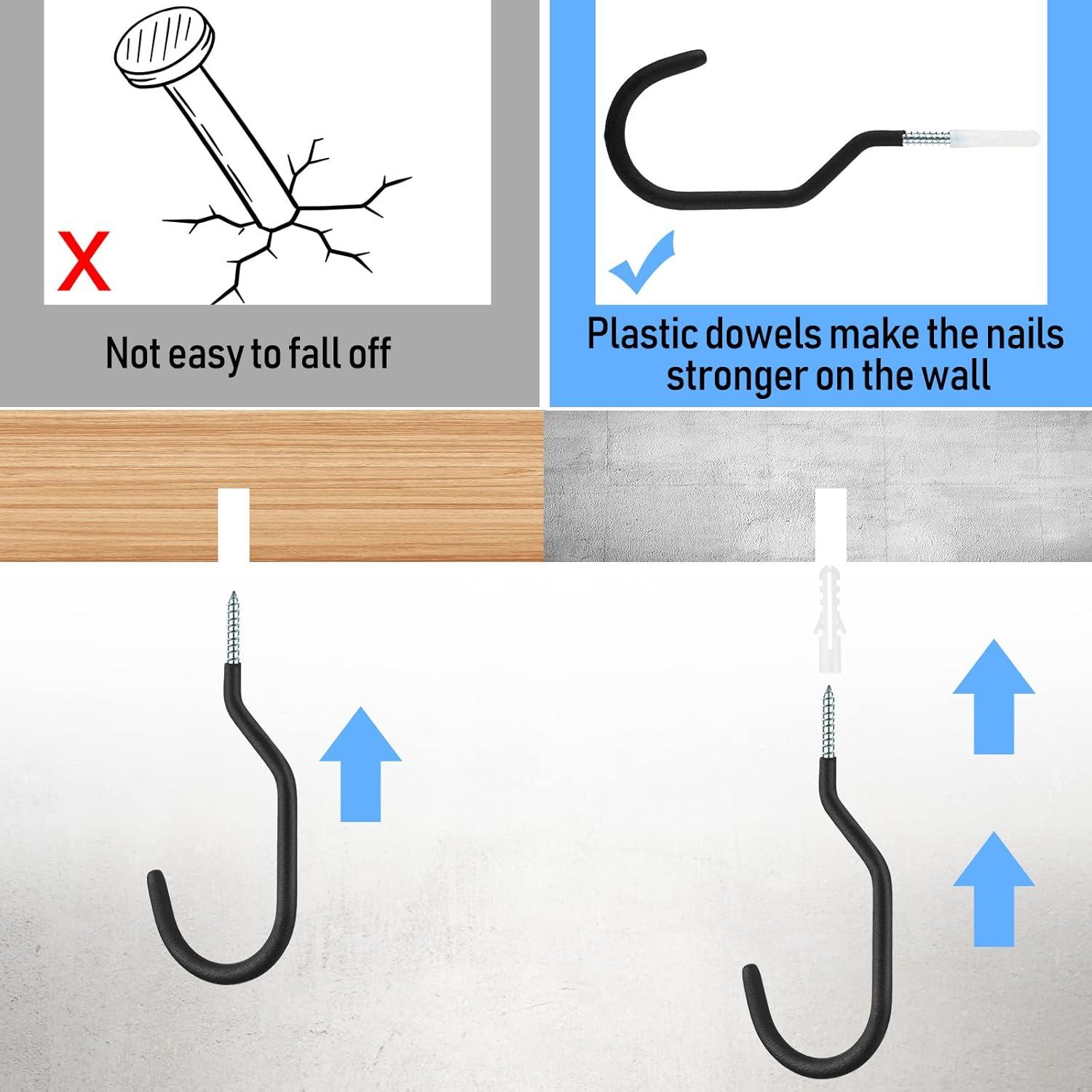 image:imageAmyhill 36 Pcs Bike Hooks for Garage Heavy Duty Bike Hooks Hanger for Wall Bicycle Storage with Hanging Screw Loading Capacity 100 Lbs