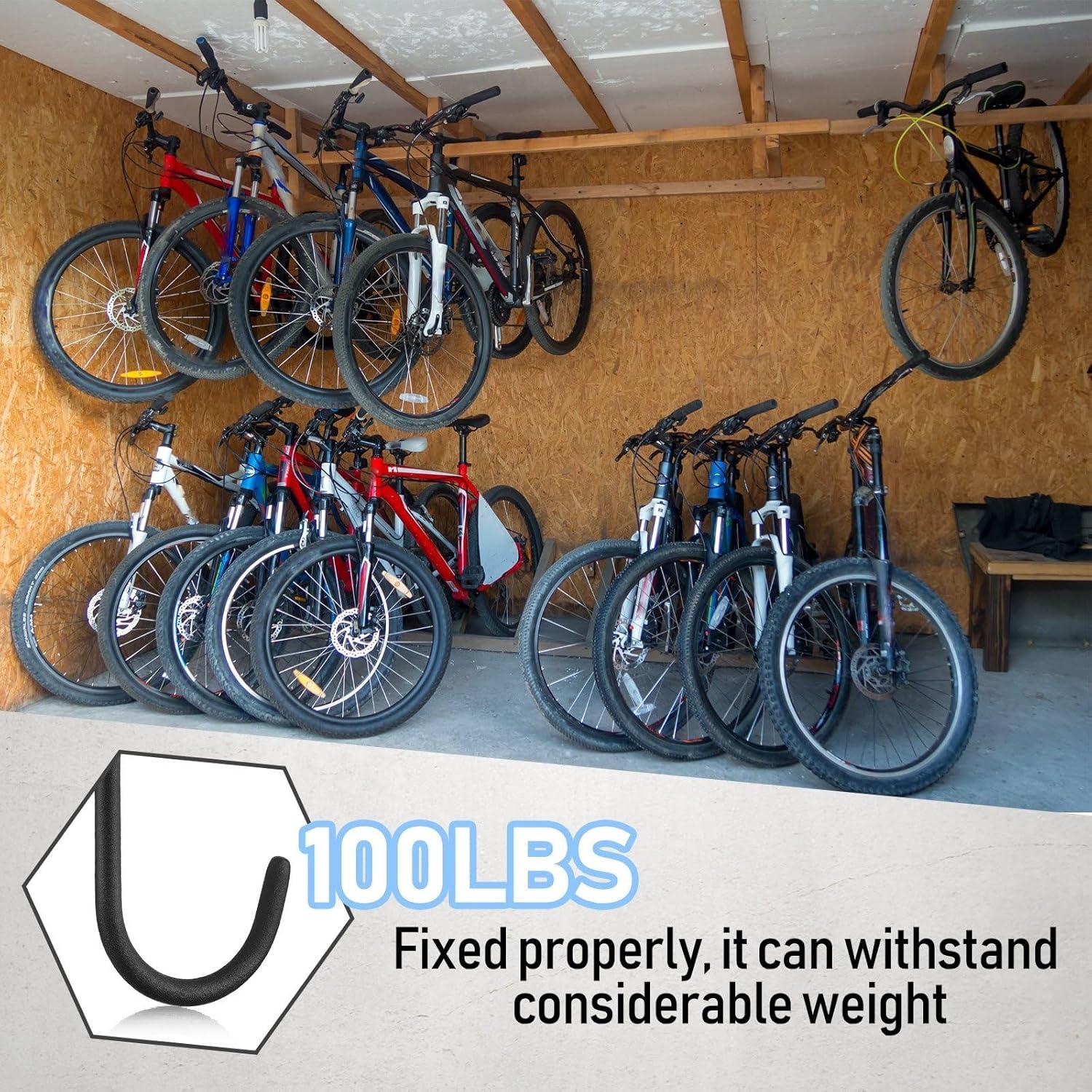 image:imageAmyhill 36 Pcs Bike Hooks for Garage Heavy Duty Bike Hooks Hanger for Wall Bicycle Storage with Hanging Screw Loading Capacity 100 Lbs