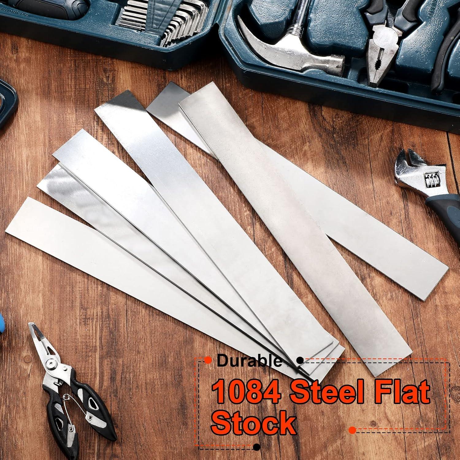 image:imageAmyhill 6 Pack 1084 Steel for Knife Making 18 x 112 x 12 1084 Steel Flat Stock for Hobbyist and Professional Use DIY Knife Making