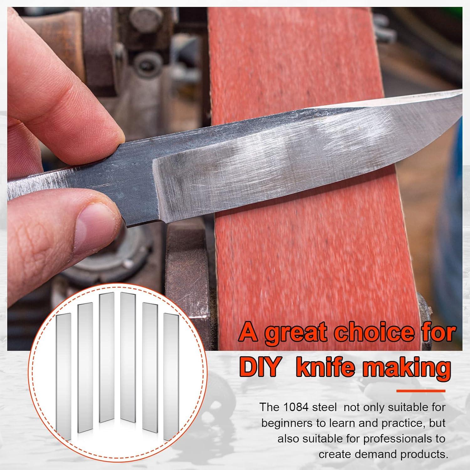 image:imageAmyhill 6 Pack 1084 Steel for Knife Making 18 x 112 x 12 1084 Steel Flat Stock for Hobbyist and Professional Use DIY Knife Making