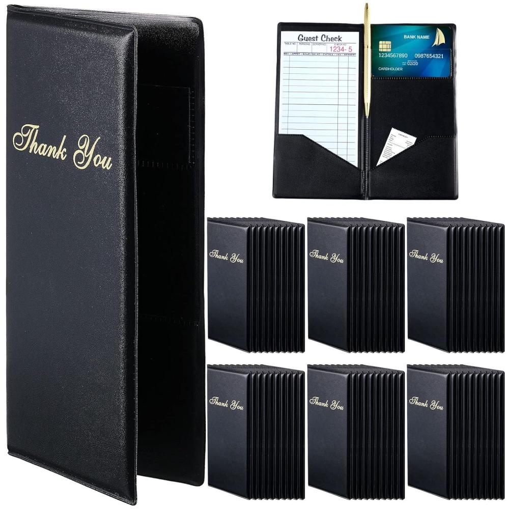 image:imageAmyhill 60 Pcs Check Presenters for Restaurants Guest Bill Card Holders Restaurant Check Presenters Restaurant Tip Holders for Servers Waitress WaiterBlackBlack