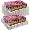 image:image50 Pcs 134 x 98 Rectangle Cake Board Disposable Cardboard Cake Bases Grease Proof Scallop Edge Corrugated White Cakeboards Dessert and Pastry Food Tray for Pizza Desserts Pastries