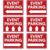 image:image6 Pcs Parking Signs for Yard with Arrow 16 x 12 Inch Outdoor Signs for Event Parking Only Corrugated Plastic Event Signage with Stakes Double Sided Directional Guest