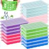 image:imageAmyhill 18 Pcs Silicone Ice Cube Trays with Lids 24 Cavity Square Ice Trays Easy Release Stackable Cube Mold for Cocktail Whiskey Beverages
