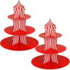 image:imageAmyhill 2 Pcs Carnival Cupcake Stand 3 Tier Cardboard Cupcake Holder Red White Striped Circus Cupcake Holders for Dessert Table Displays Carnival Birthday Theme Party Decorations