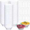 image:imageAmyhill 200 Pack 3 oz Clear Mini Plastic Bowls with 200 Pcs Spoons Disposable Ice Cream Bowls Bulk for Candy Salad Soup Snacks Weddings Party Catering Home Supplies