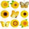 image:imageAmyhill 27 Pcs Spring Sunflower Wooden Tree Ornament Set Hanging Butterfly Tree Decoration with Rope Pendant Hanging Tag Wood Cutout Decoration for Home Birthday Party Supplies