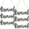 image:imageAmyhill Wood Sign 6 Pieces Reserved Unfinished Wedding Decorative Signage with Hanging Rope Rustic Style One Size Fits Most for Events Restaurants Hotels