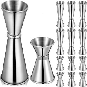 Amyhill 12 Pieces Jigger for Bartending 6 Pack 2 oz 1 oz and 6 Pack 1 oz 1/2 oz Double Cocktail Jigger 304 Stainless Steel Japanese Jigger Measuring Tool for Bartender Drink Liquor Party Supplies