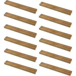 Amyhill 12 Pieces Wall Mount Vinyl Record Holder Display & Solid Wood Stand