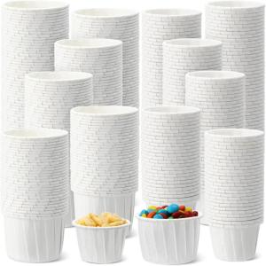 Amyhill 1200 Pack Disposable Paper Medicine Cups Small Condiment Cups for Ketchup Tasting Pills Medicine Food Dessert Portion Containers (1,2 oz)(1  2 oz)