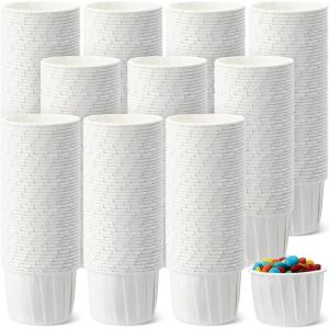 Amyhill 1200 Pack Disposable Paper Medicine Cups Small Condiment Cups for Ketchup Tasting Pills Medicine Food Dessert Portion Containers (1,2 oz)(2 oz)