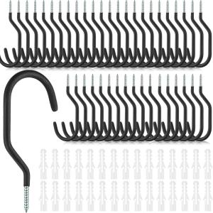 Amyhill 36 Pcs Bike Hooks for Garage, Heavy Duty Bike Hooks Hanger for Wall Bicycle Storage with Hanging Screw Loading Capacity 100 Lbs